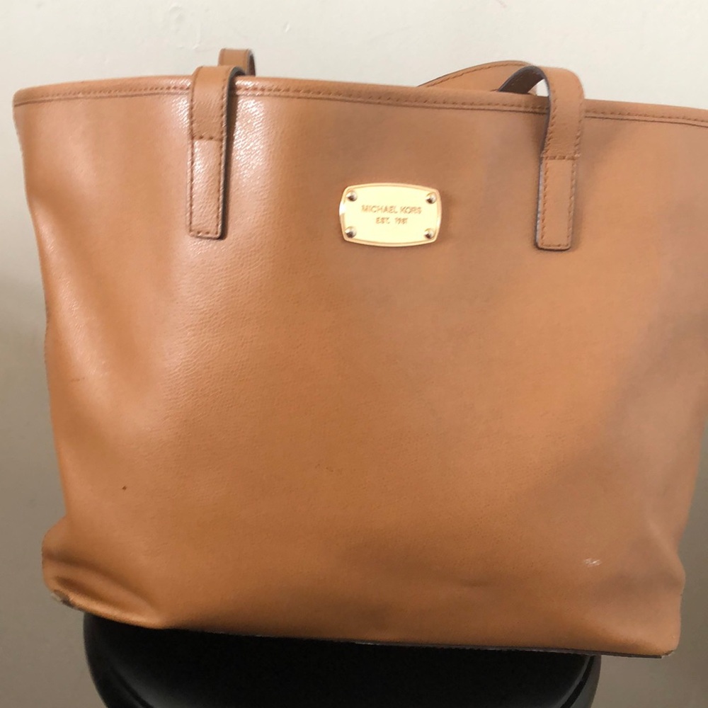 Michael Kors Tan Leather Tote Bag